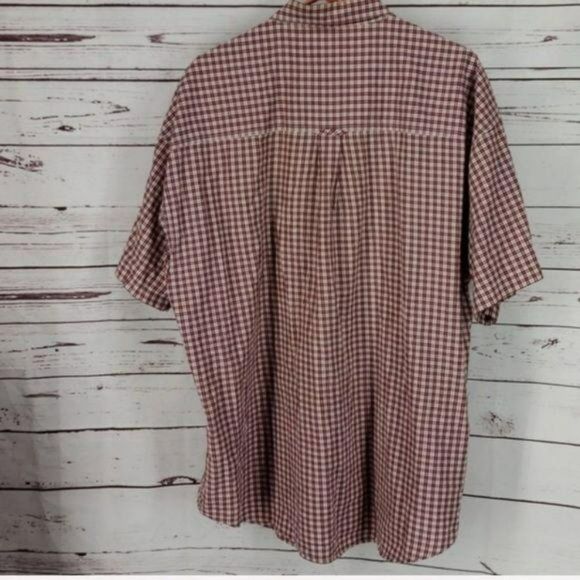 Chaps Ralph Lauren Men's Short Sleeve‎ Red Plaid Button Down Shirt Size XL - Picture 4 of 7